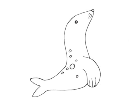海獅簡(jiǎn)筆畫(huà)圖片