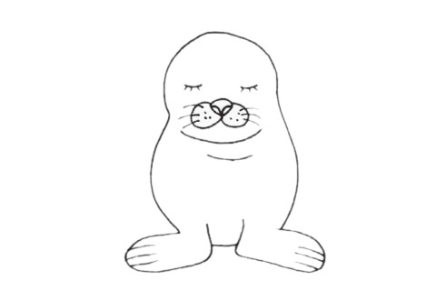 海獅簡(jiǎn)筆畫(huà)圖片