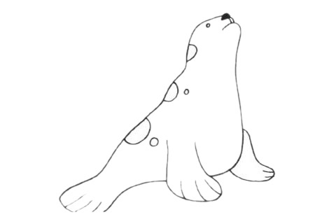 海獅簡(jiǎn)筆畫(huà)圖片